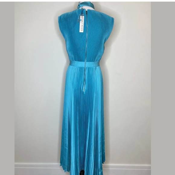 NWT Alice + Olivia Joleen Pleated Midi Dress 246 - Picture 11 of 12